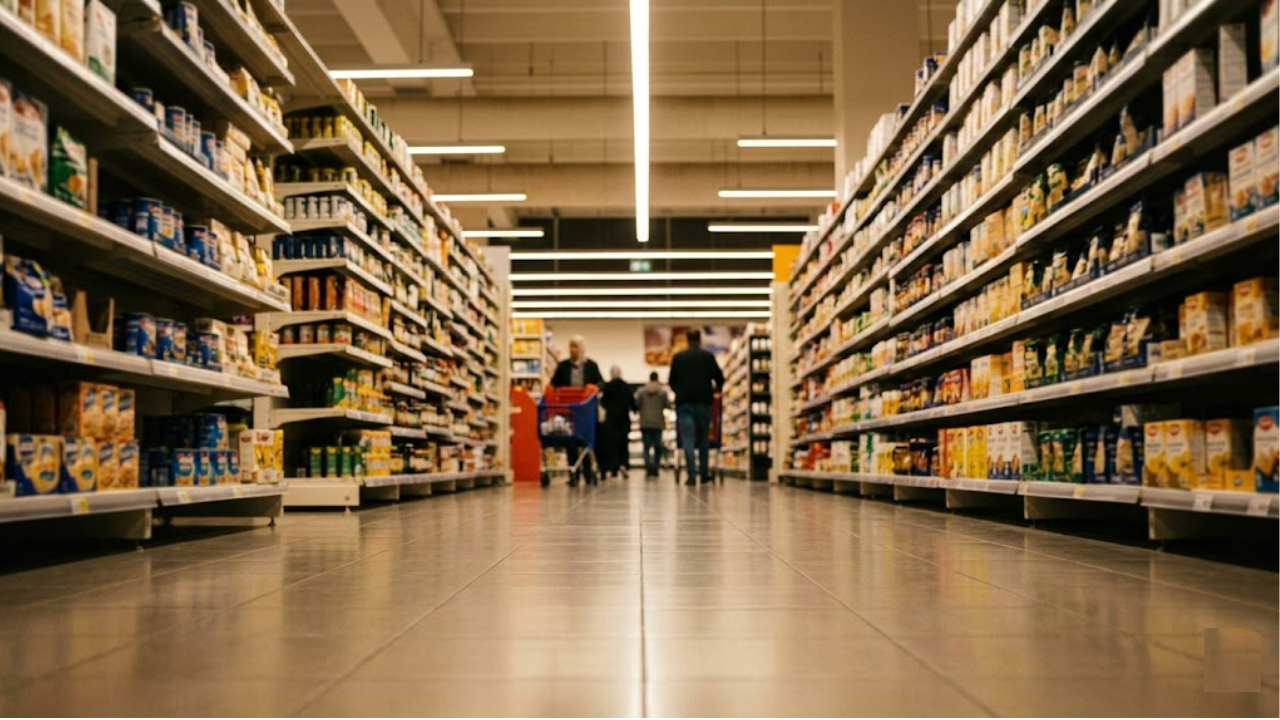 LabelVie T1 2026 — CA Grande Distribution +16,4% à 4 709 MDH, périmètre constant +4,1%, 31 nouvelles ouvertures (24 Supeco + 5 Carrefour Express + 1 Atacadao Khénifra + 1 Carrefour Market), Atacadao +19,7% à 1 743 MDH, Supeco ×2,2 à 146 MDH, investissement net -78,5% à 71 MDH après titrisation de 484 MDH, endettement net 4 748 MDH, parc 442 magasins dans 37 villes, fusion-absorption par Retail Holding S.A. annoncée le 4 mai 2026