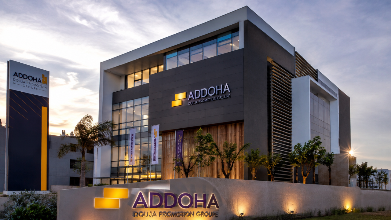 Communiqu&eacute; trimestriel du Groupe Addoha au titre du deuxi&egrave;me trimestre 2026 : 5 557 pr&eacute;ventes sur le premier semestre en hausse de 11%, chiffre d&rsquo;affaires consolid&eacute; de 1 408 millions de dirhams en progression de 9%, carnet s&eacute;curis&eacute; de 12,1 milliards et 23 791 unit&eacute;s en cours de production pour un chiffre d&rsquo;affaires potentiel de 19,8 milliards ; la reconstitution du premier trimestre montre que les pr&eacute;ventes acc&eacute;l&egrave;rent de 3,8% &agrave; 20,3% entre les deux trimestres ; le communiqu&eacute; mentionne que le chiffre d&rsquo;affaires aurait atteint 1 984 millions selon l&rsquo;ancien mode de comptabilisation, chiffre qu&rsquo;il ne faut pas rapprocher des 1 297 millions de 2025 car les deux relevent de r&eacute;f&eacute;rentiels comptables diff&eacute;rents ; le poids de l&rsquo;Afrique de l&rsquo;Ouest monte de 18% des pr&eacute;ventes &agrave; 26% du carnet et 35% de la production
