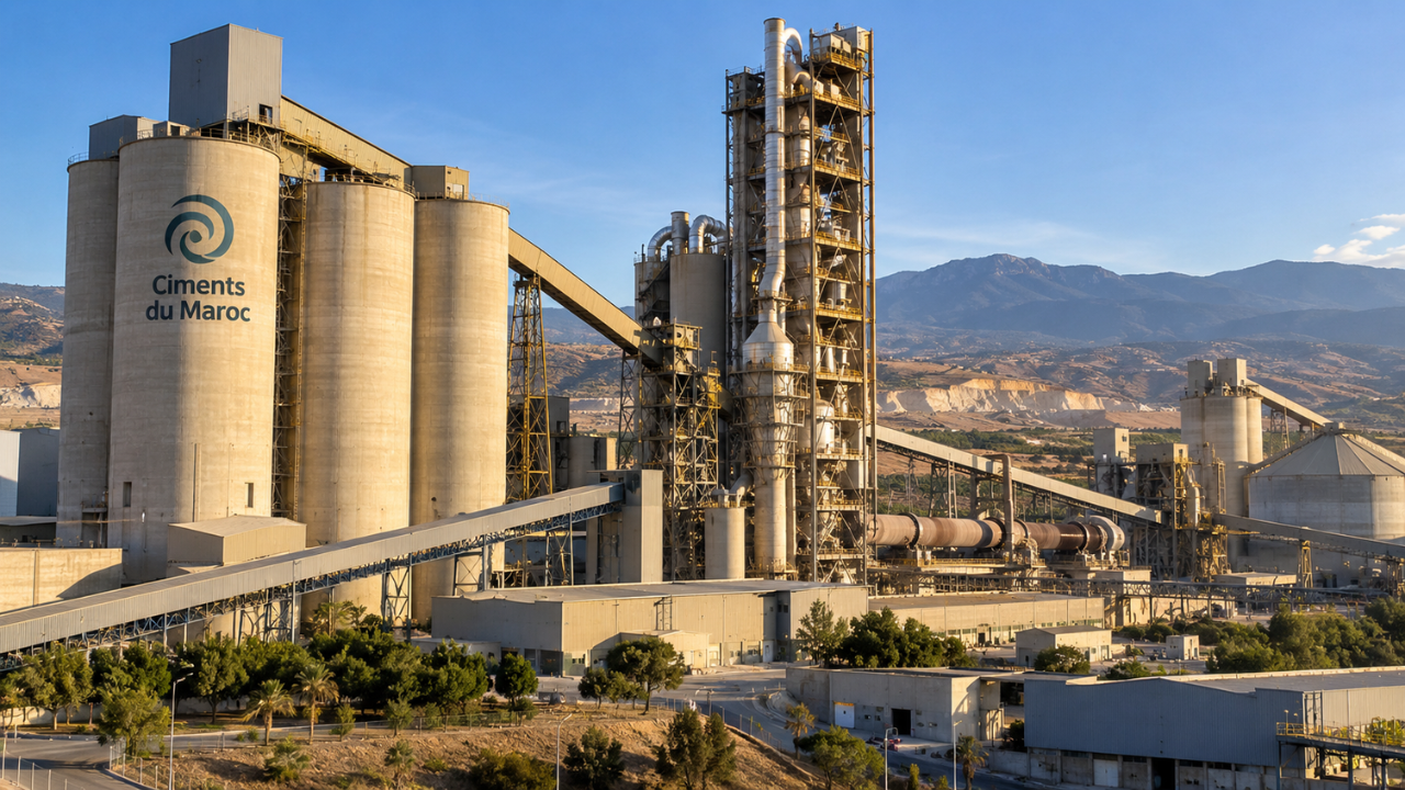 Comptes consolid&eacute;s de Ciments du Maroc au 30 juin 2026, arr&ecirc;t&eacute;s le 24 septembre : chiffre d&rsquo;affaires de 2&nbsp;695 millions de dirhams en hausse de 22,3% avec les soci&eacute;t&eacute;s acquises en juin 2025, en recul de 5,9% &agrave; p&eacute;rim&egrave;tre comparable pour un march&eacute; du ciment en recul de 1,3% ; r&eacute;sultat d&rsquo;exploitation de 948 millions ; r&eacute;sultat net de l&rsquo;ensemble de 559 millions en recul de 8,2% et part du groupe de 514 millions en recul de 14,4% ; flux d&rsquo;exploitation de 12 millions ; dette nette calcul&eacute;e de 952 millions avant le dividende de 938 millions payable le 15 juillet